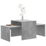Voir la diapositive 3 : VIDAXL Ensemble de table basse Gris beton 100x48x40 cm Bois ingenierie