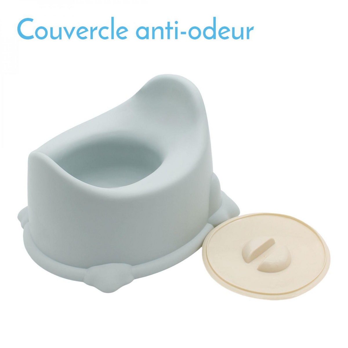 Monsieur Bébé Lot de 2 pots de toilette pour bébé avec couvercle et poignée de transport