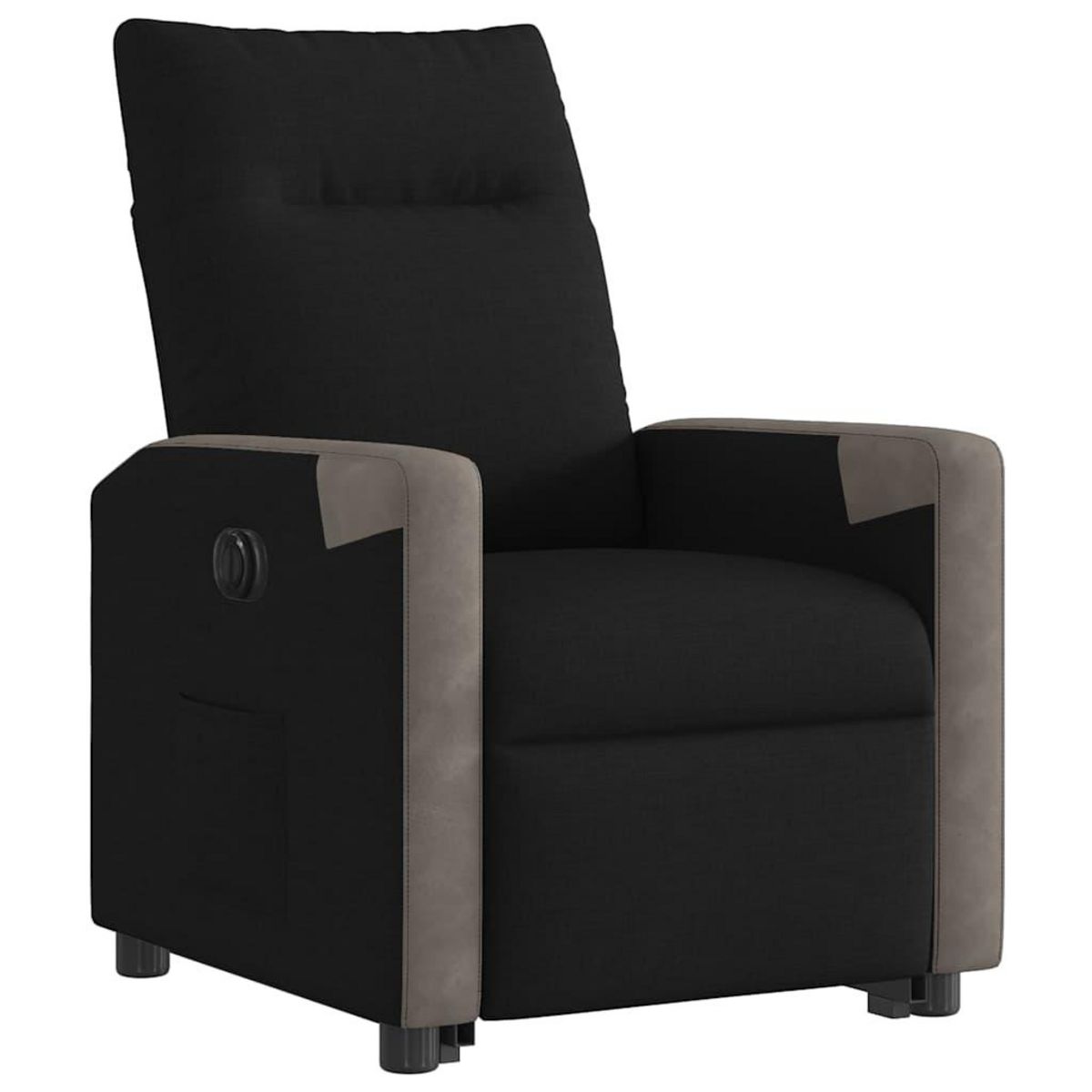 VIDAXL Fauteuil inclinable electrique noir tissu