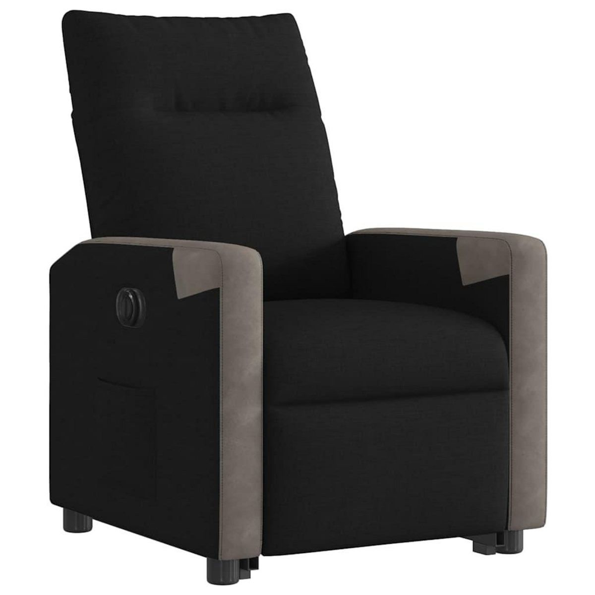 VIDAXL Fauteuil inclinable electrique noir tissu