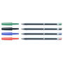 Voir la diapositive 2 : AUCHAN Lot de 4 stylos bille coloris assortis pointe moyenne 1 mm en bouteille recyclée