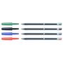 Voir la diapositive 2 : AUCHAN Lot de 4 stylos bille coloris assortis pointe moyenne 1 mm en bouteille recyclée