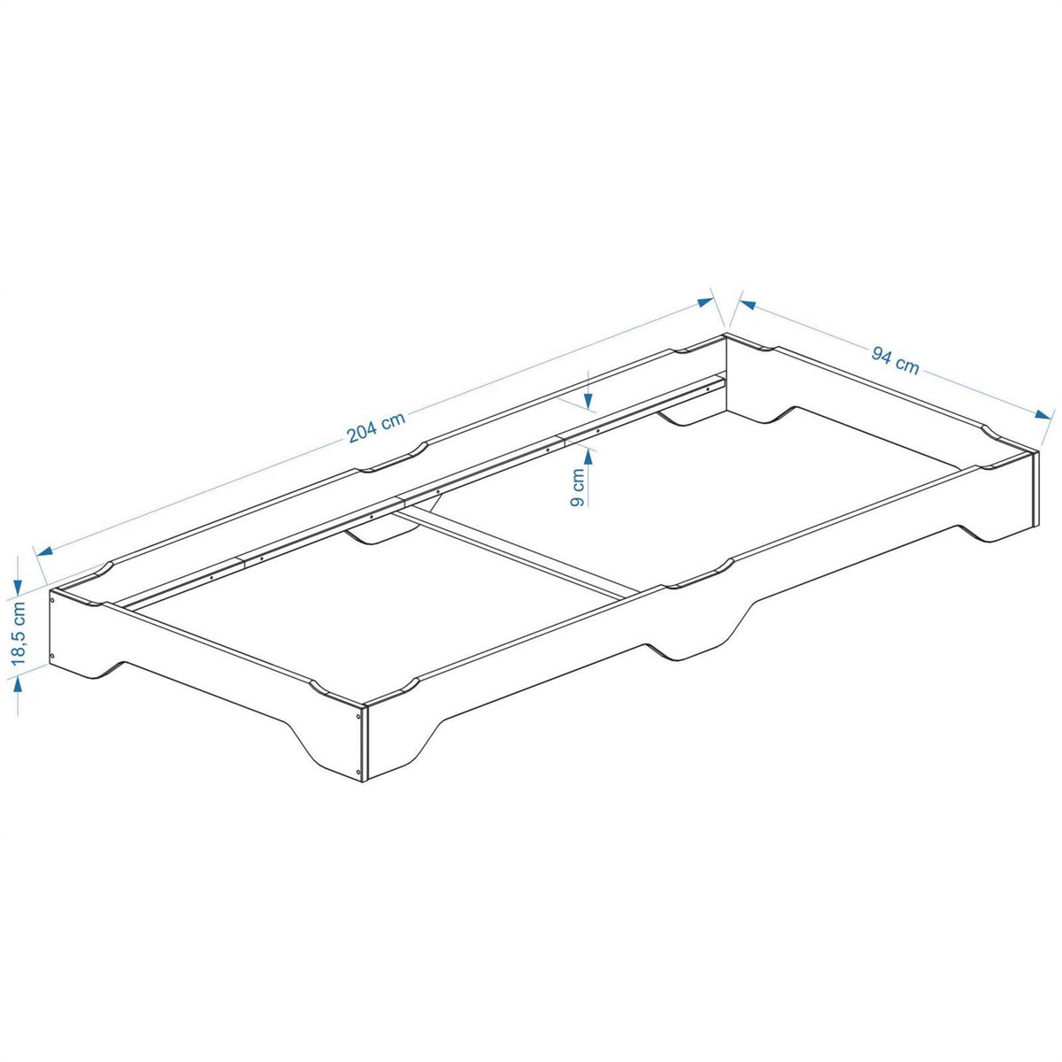 IDIMEX Lot de 2 lits superposables RONNY en pin, 90 x 200 cm