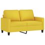 Voir la diapositive 3 : VIDAXL Ensemble de canapes 2 pcs avec coussins Jaune clair Tissu