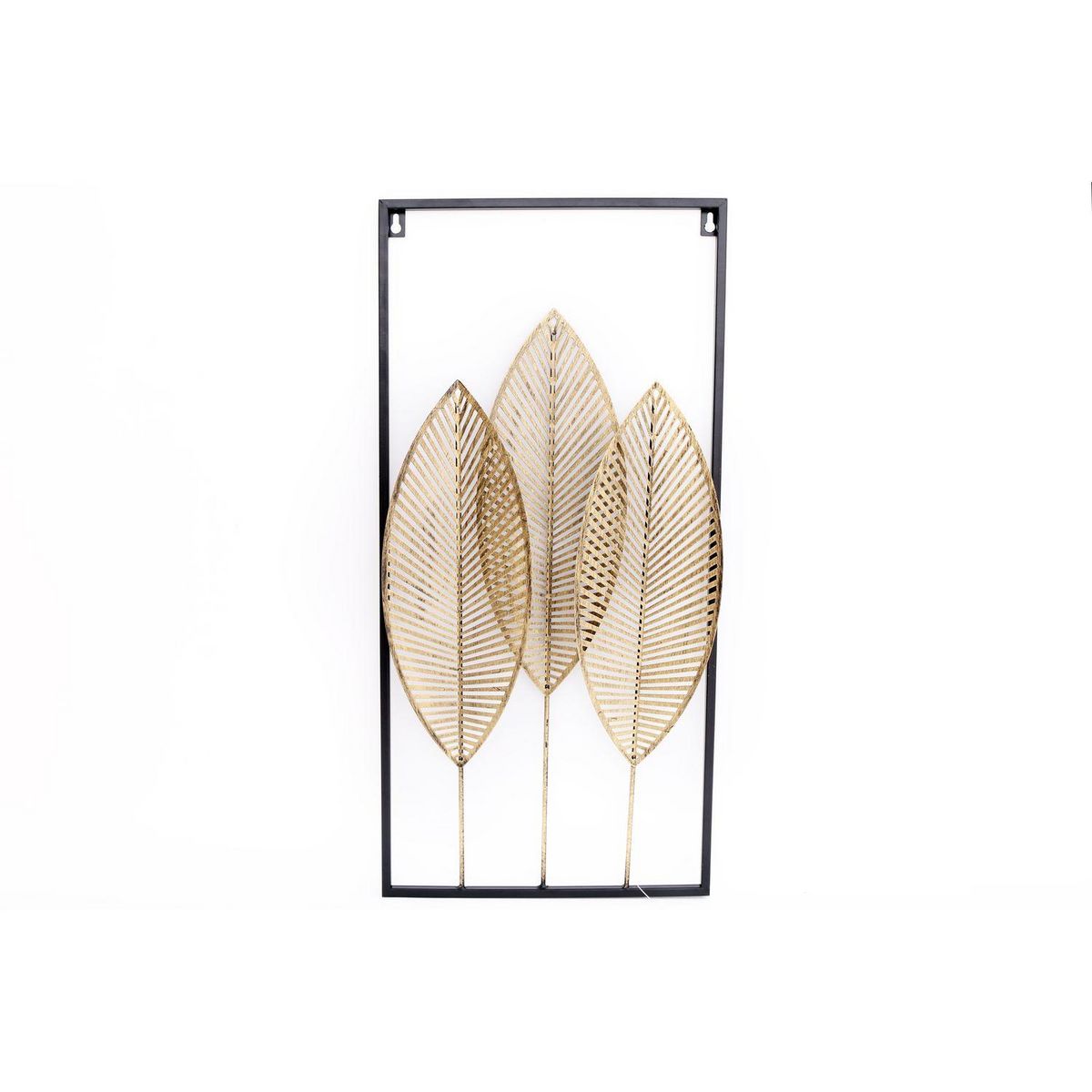 HEART OF THE HOME Décoration murale design en métal Feuilles - L. 28 x H. 58 cm- Doré