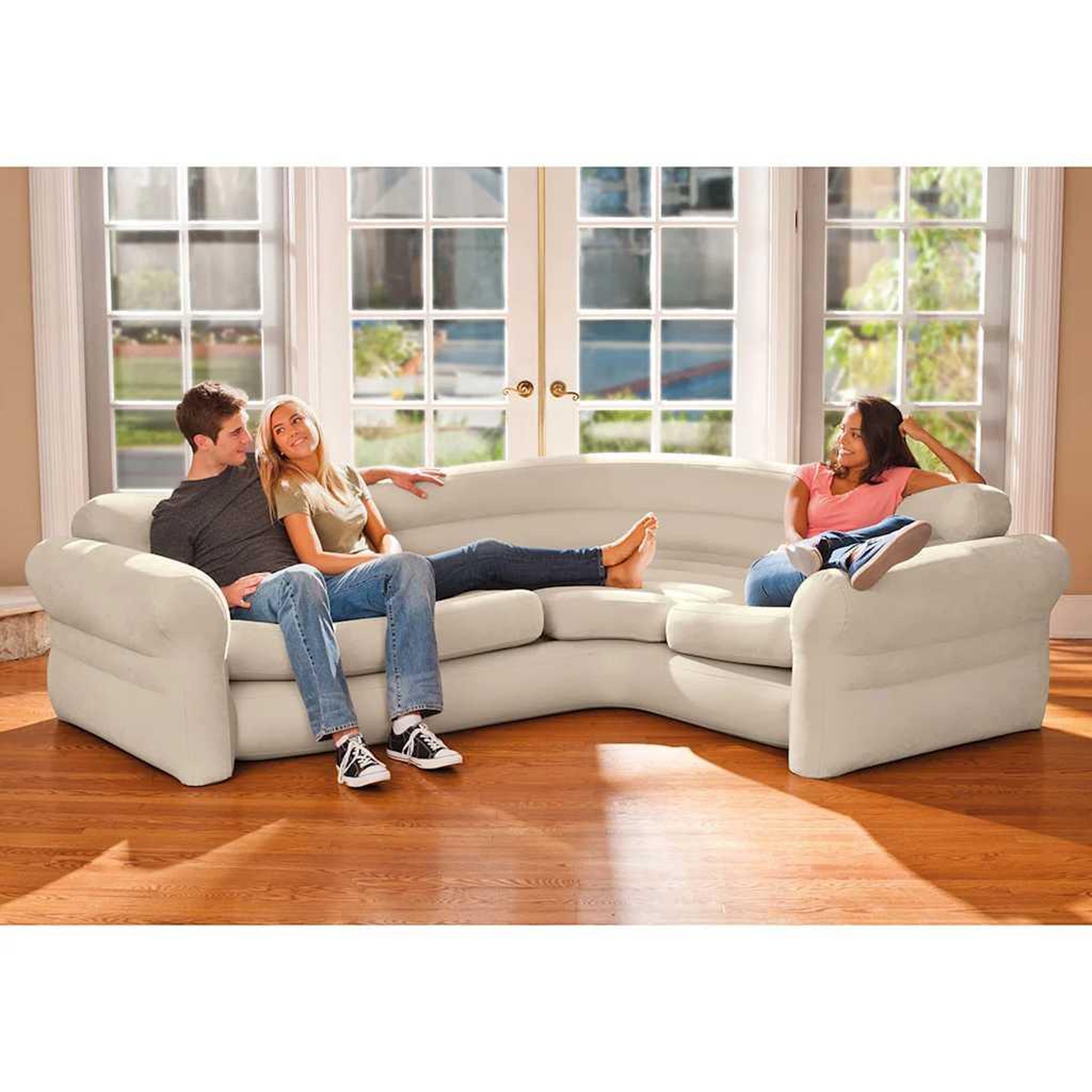 Voir la diapositive 1 : INTEX Intex Canape d'angle gonflable 257x203x76 cm 68575NP