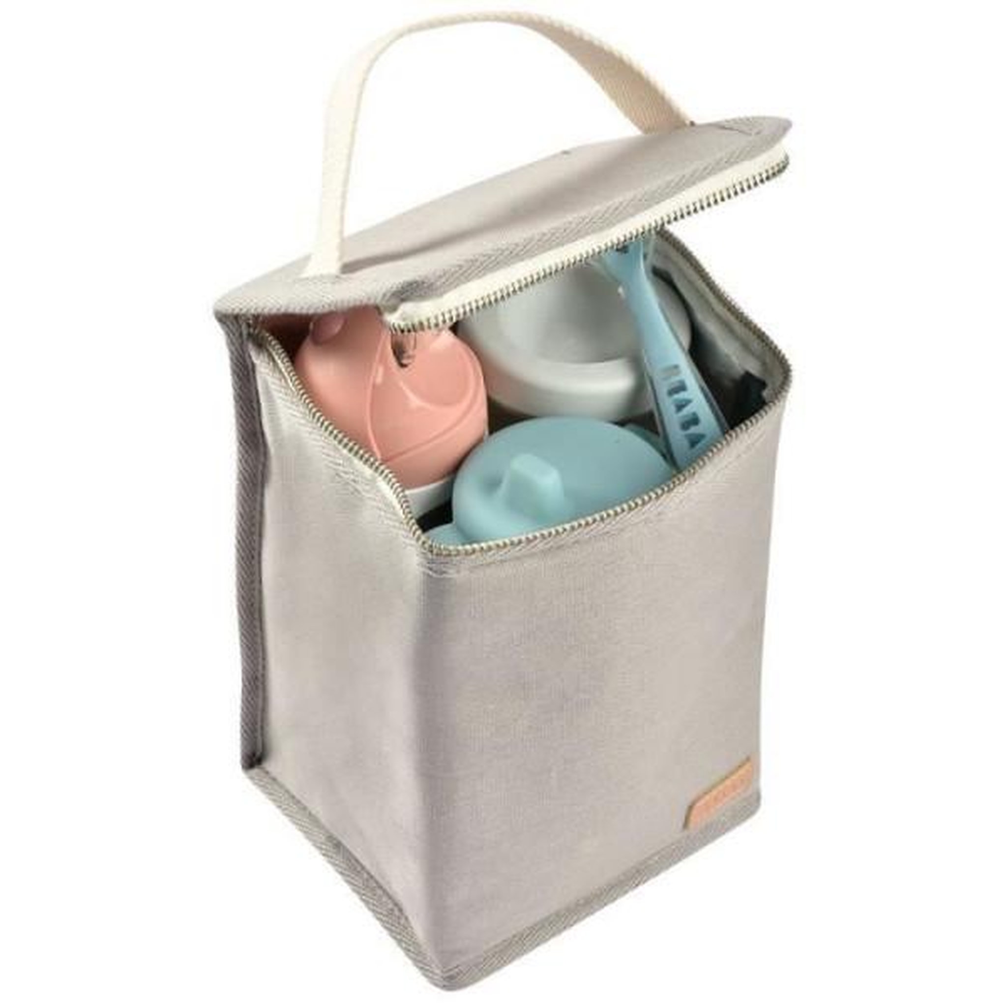 Voir la diapositive 4 : MARKET24 Beaba, pochette repas bébé, isotherme, gris perle