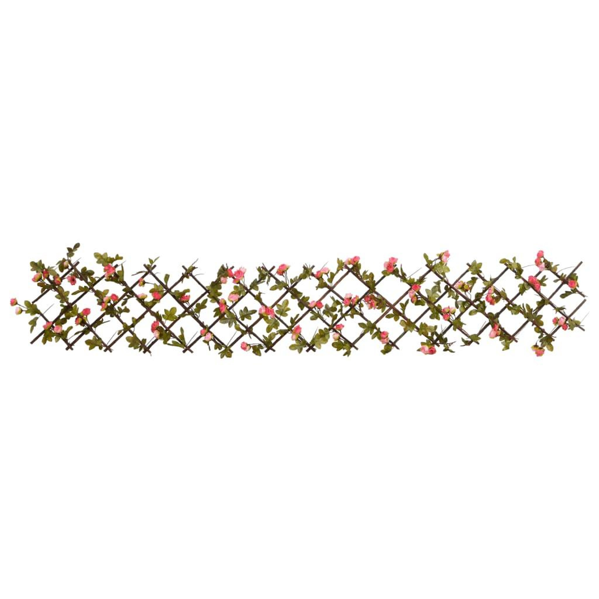 Voir la diapositive 3 : VIDAXL vidaXL Treillis de lierre artificiel extensible rose fonce 180x20 cm