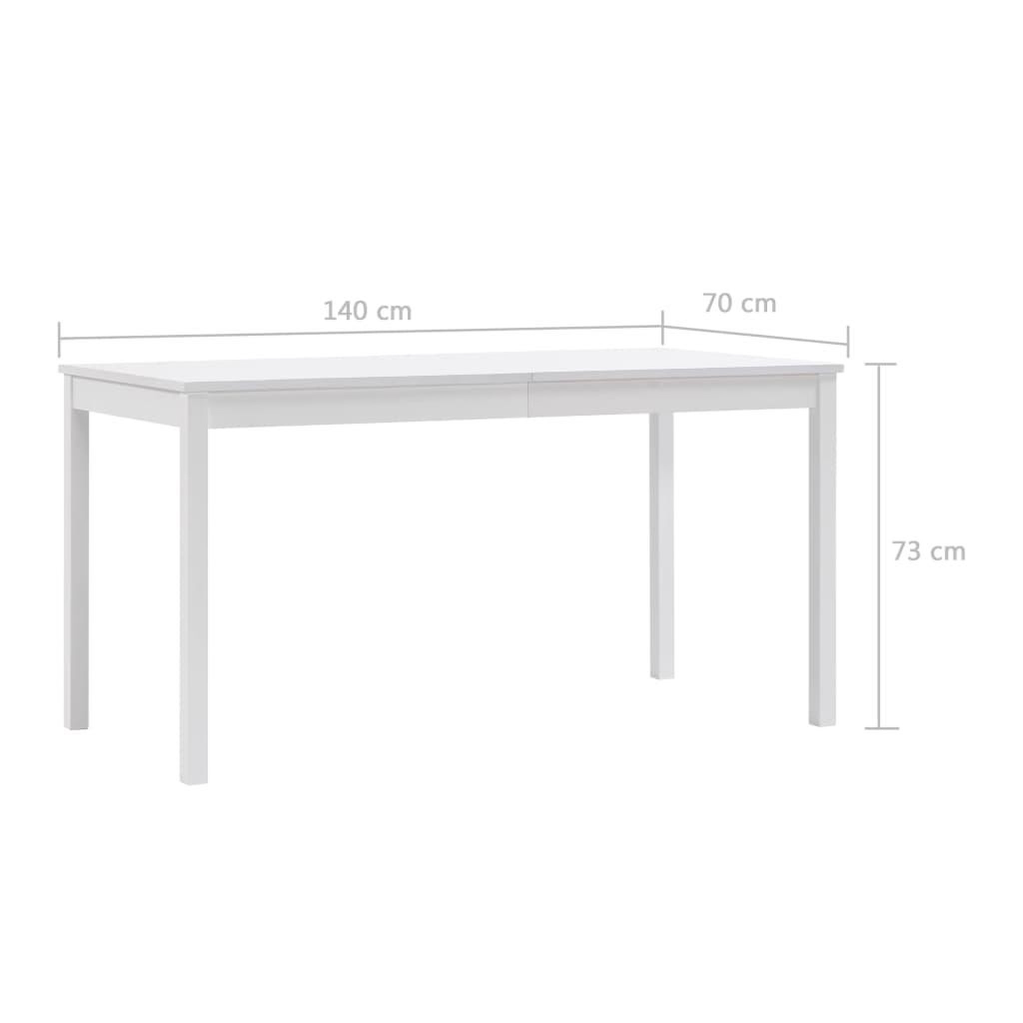 Voir la diapositive 6 : VIDAXL Ensemble de salle a manger 7 pcs Pinede Blanc