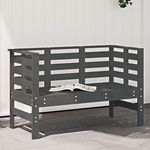 VIDAXL Banc de jardin gris 111,5x53x71 cm bois massif de pin