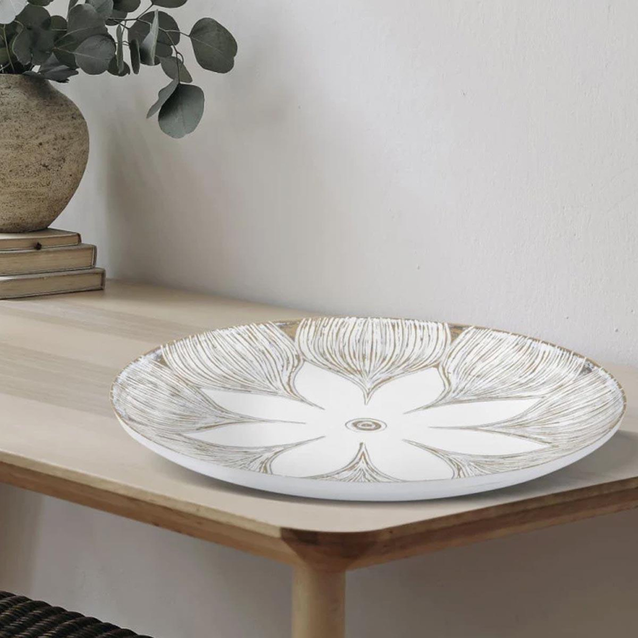 Voir la diapositive 5 : Paris Prix Vide-poche design en polyrésine  atene  35cm blanc