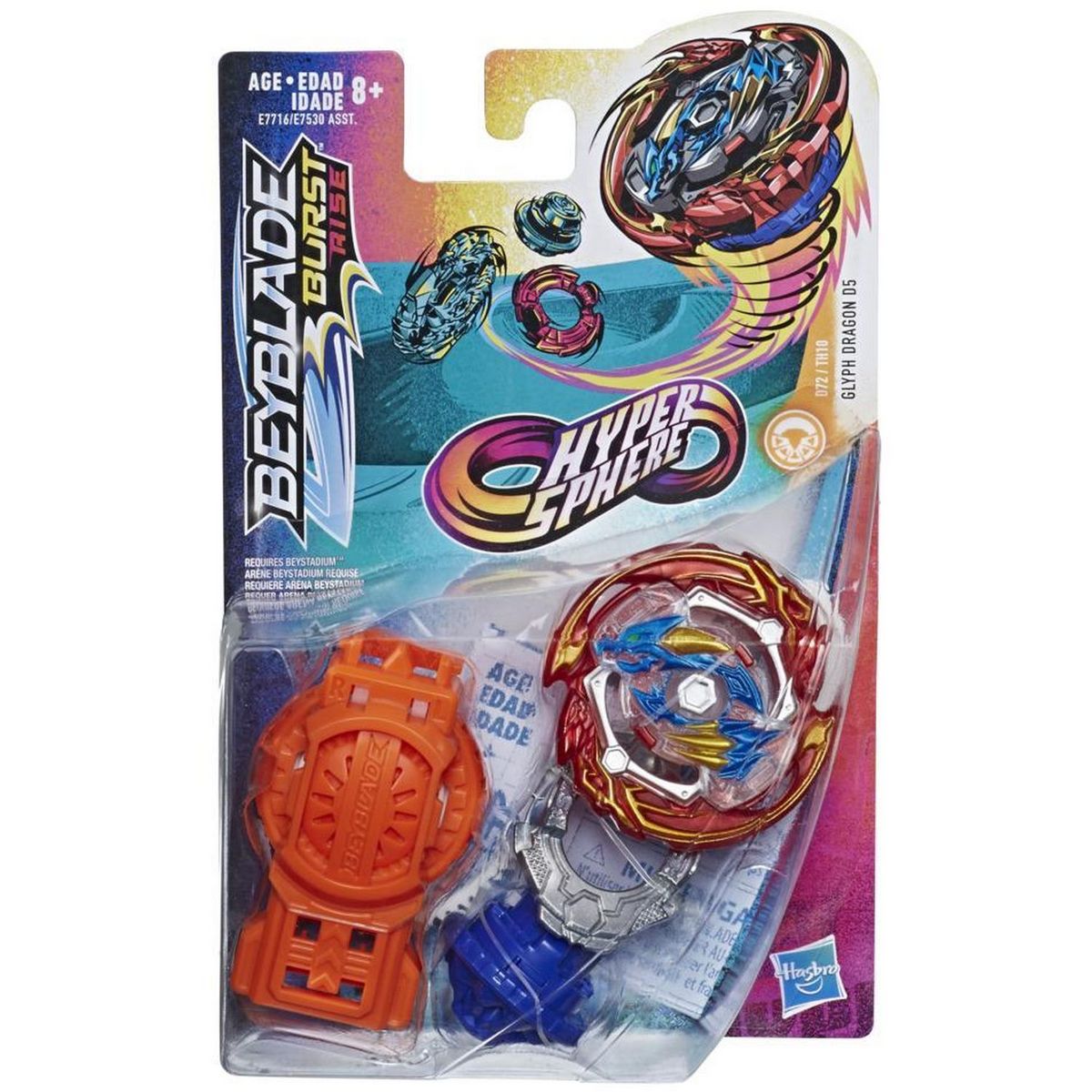 HASBRO Beyblade Burst Rise - Starter Pack Hypersphere Lanceur et Toupie Command Dragon D5