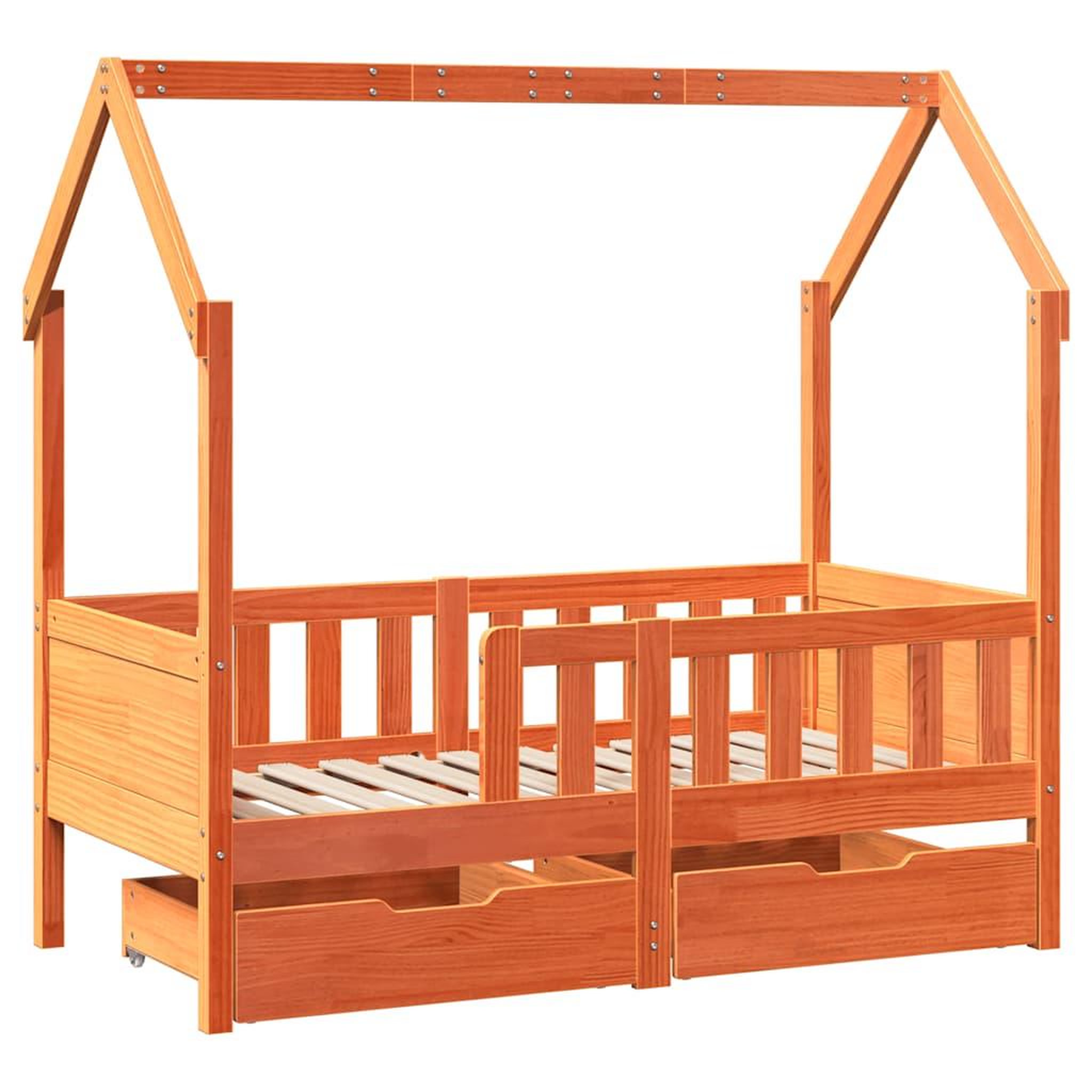 Voir la diapositive 3 : VIDAXL Cadre de lit enfant avec tiroirs sans matelas 80x160 cm bois