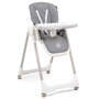 BEBELISSIMO Bebelissimo - Chaise haute évolutive bébé - Pliable - Compacte - Réglable hauteur - De 6 mois à 3 ans (15kg) - gris