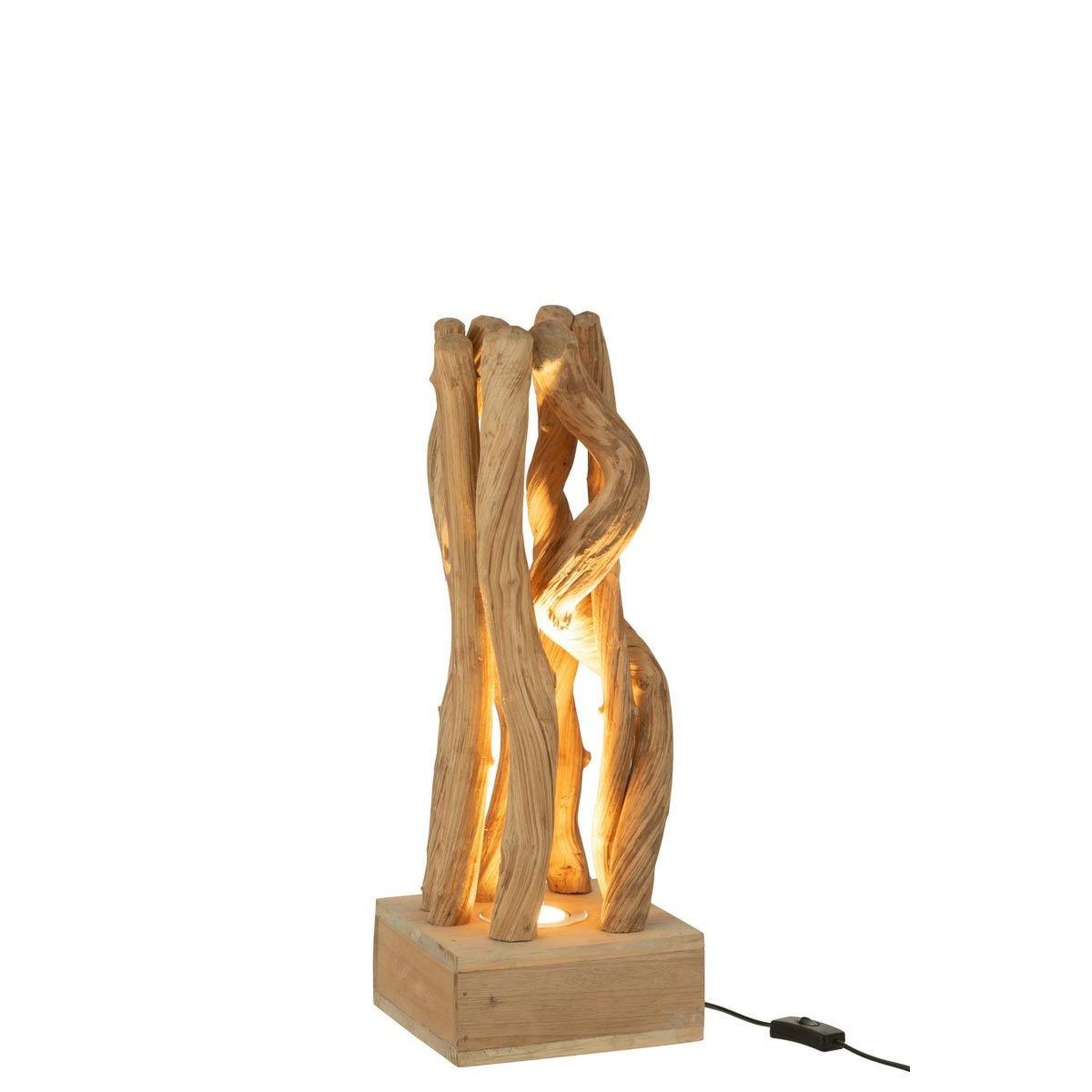 Voir la diapositive 2 : J-LINE Lampe de bureau  branches entrelacées  56cm naturel