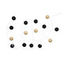 Voir la diapositive 1 : Paris Prix Guirlande Lumineuse Led  Boule  360cm Noir & Or