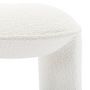 Voir la diapositive 6 : SWEEEK Tabouret. pouf bouclette texturée blanche L 44 x P 44 x H 42cm -SHAWN