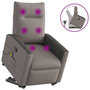 Voir la diapositive 1 : VIDAXL Fauteuil inclinable de massage Taupe Tissu
