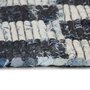 VIDAXL Tapis Chindi tisse a la main Denim 120x170 cm Bleu
