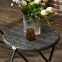 Voir la diapositive 6 : OUTSUNNY Ensemble bistro de jardin style Acapulco 3 pcs pliables - 2 fauteuils, table basse - acier résine tressée gris