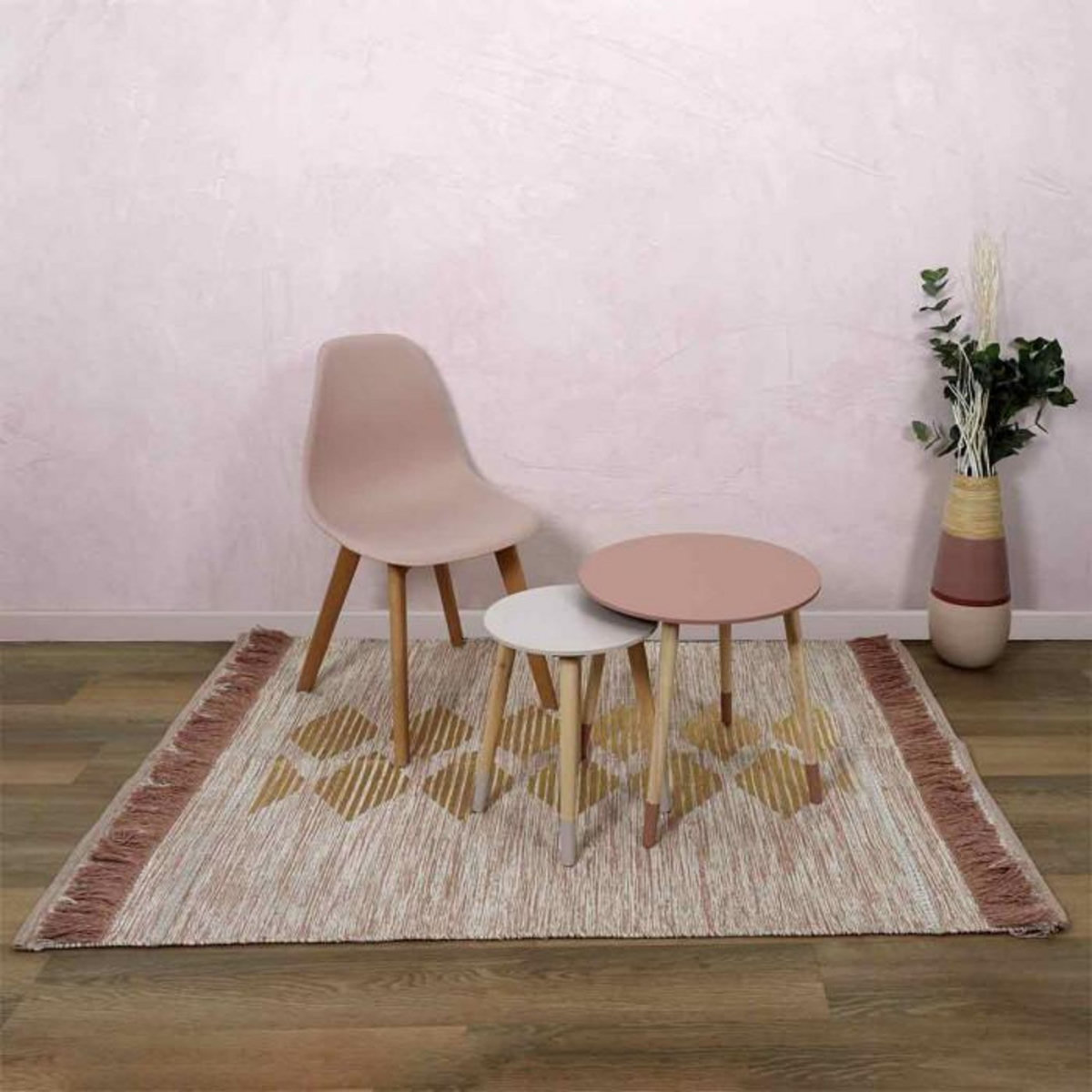 Paris Prix Tapis de Salon  Imprimé  120x170cm Nude & Or