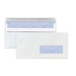 RAJA 100 enveloppes blanches en papier avec fenêtre - 11 x 22 cm