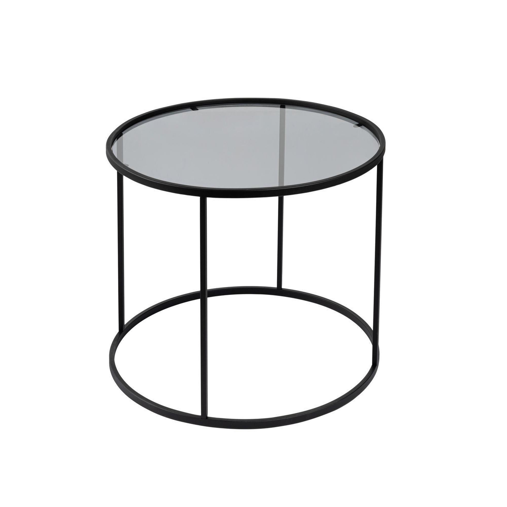 Habitat et Jardin Table basse en métal  aurum  - 80 x 80 x 43 cm - noir gris