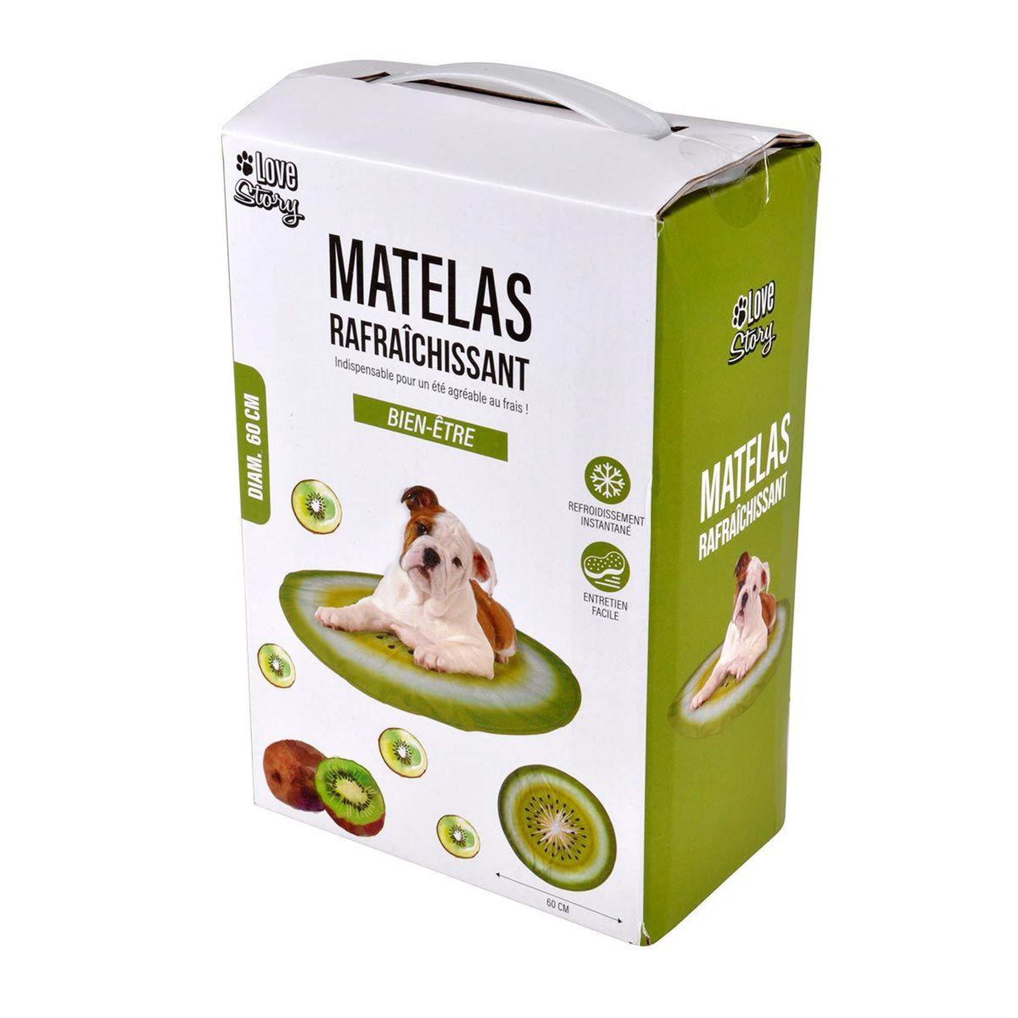 Voir la diapositive 1 : HOMEA Matelas Rafraîchissant pour Animaux  Fruit  60cm Vert