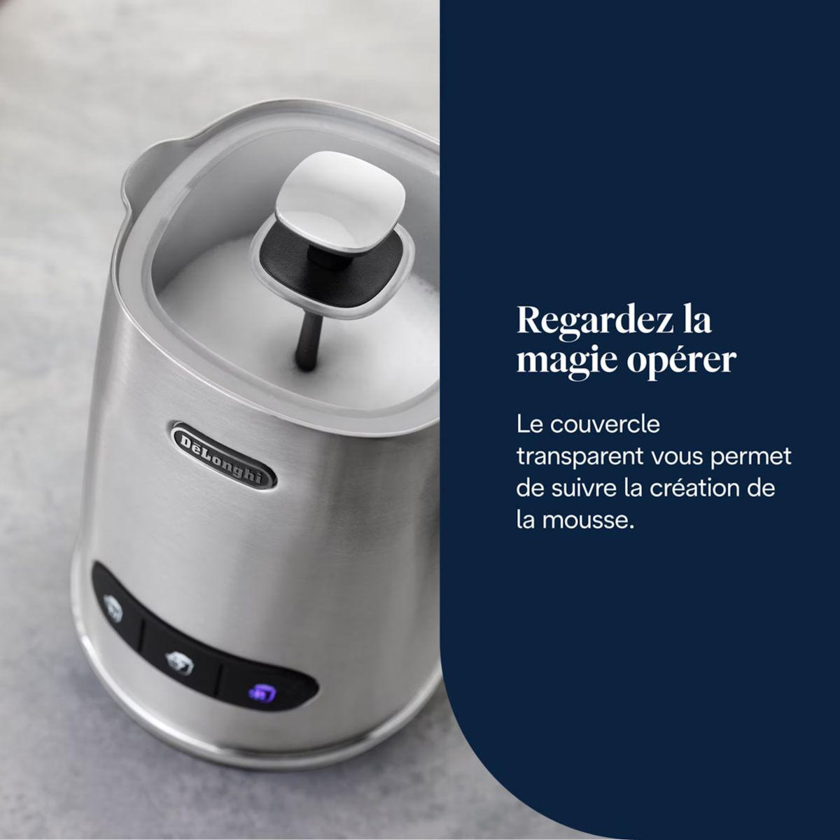 DELONGHI Mousseur à lait LatteMix Métal EMF3.M