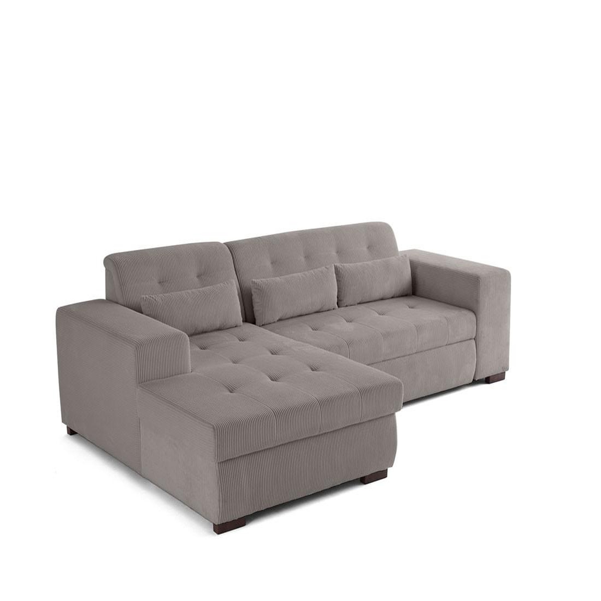 Voir la diapositive 2 : LISA DESIGN Vermont - canapé d'angle gauche - 4 places - convertible avec coffre - en velours côtelé