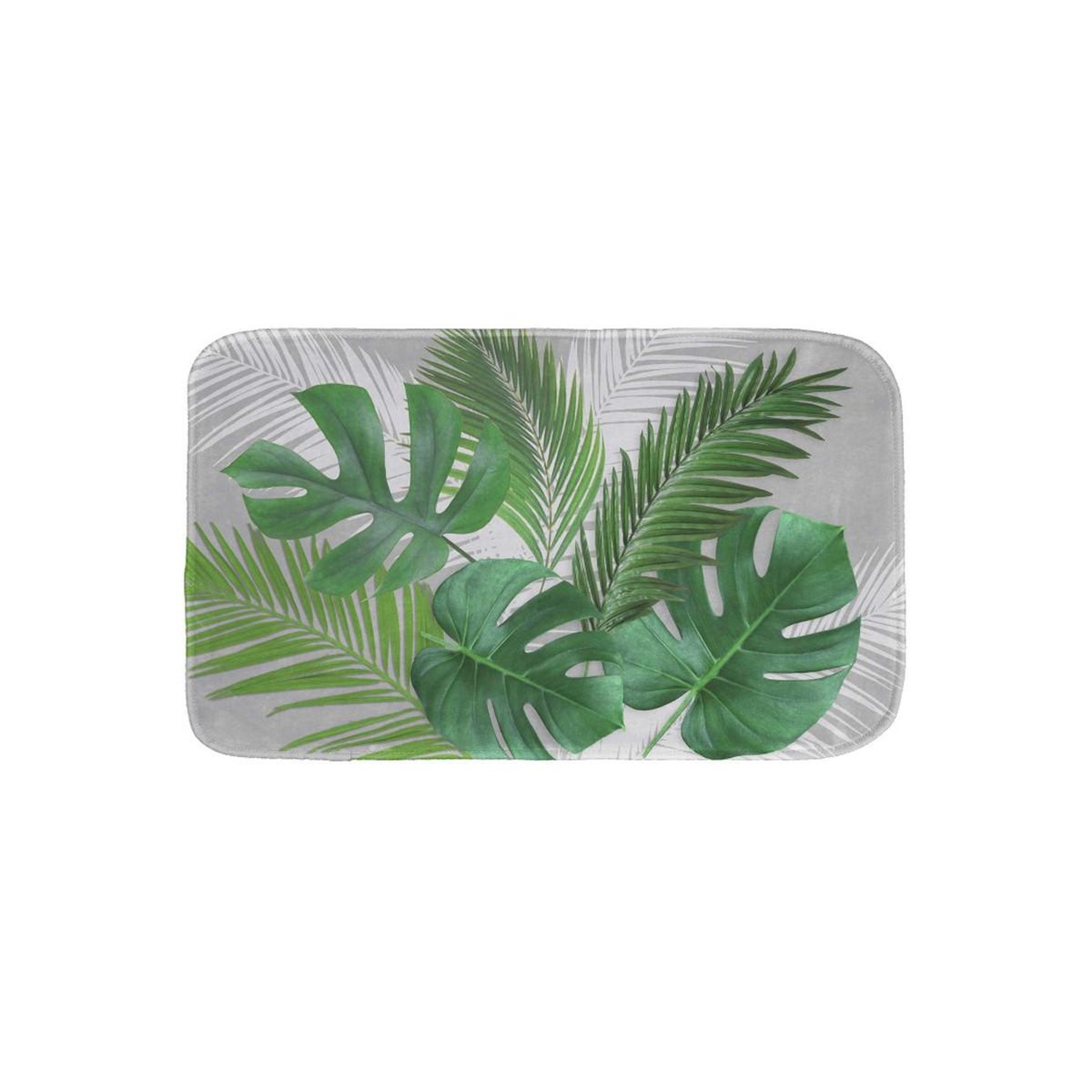 Voir la diapositive 1 : Douceur d'Intérieur Tapis de bain microfibre  amazonica  45x75cm gris & vert
