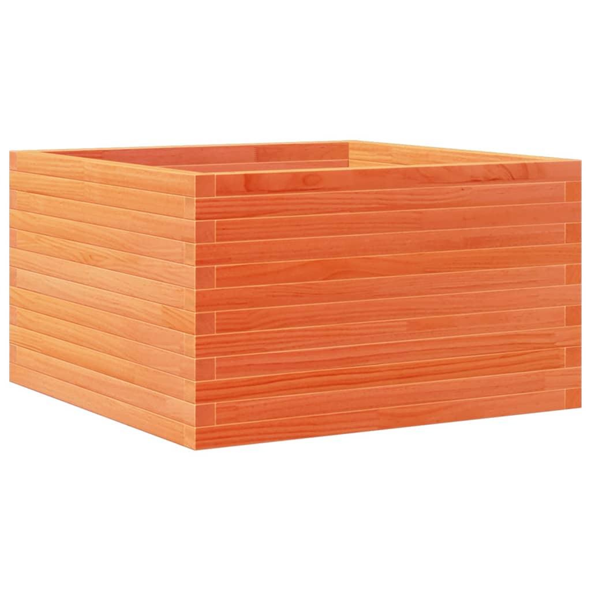Voir la diapositive 2 : VIDAXL Jardiniere cire marron 80x80x45,5 cm bois de pin massif