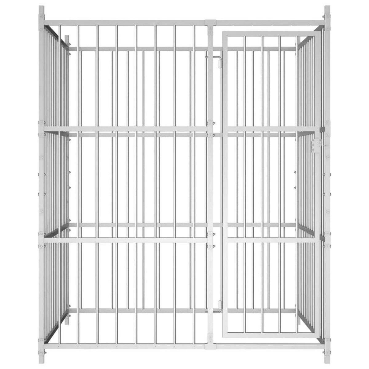 VIDAXL Chenil d'exterieur pour chiens 150 x 150 x 185 cm