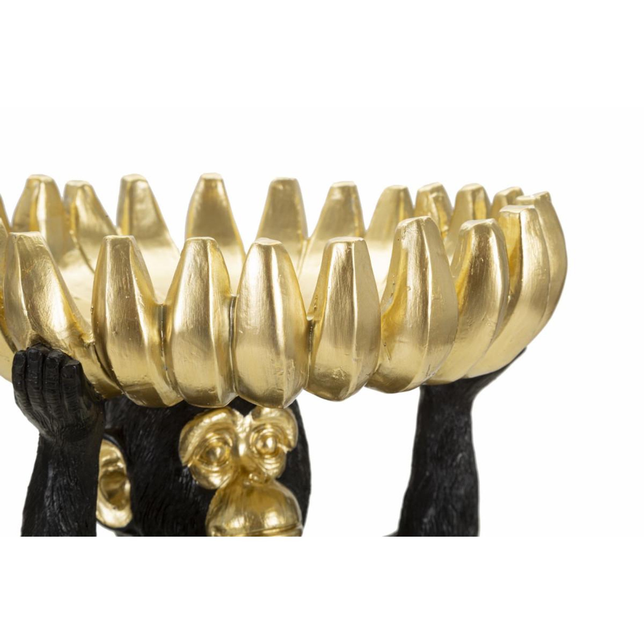 Voir la diapositive 3 : Paris Prix Vide-poche statuette singe  banane  31cm noir & or