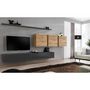 Voir la diapositive 2 : Paris Prix Meuble TV Mural Design  Switch VII  340cm Gris & Naturel
