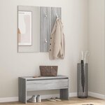 VIDAXL Ensemble de meubles de couloir Sonoma gris Bois d'ingenierie