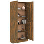 Voir la diapositive 4 : VIDAXL Armoire a livres Chene fume 82,5x30,5x185,5cm Bois d'ingenierie