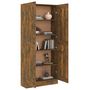 Voir la diapositive 4 : VIDAXL Armoire a livres Chene fume 82,5x30,5x185,5cm Bois d'ingenierie