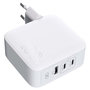 Voir la diapositive 3 : FORCE POWER Chargeur ordinateur portable 100W USB-A + 2 USB-C GaN Noir