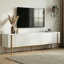 Voir la diapositive 2 : Habitat et Jardin Meuble TV en bois  Nexus  - 180 x 30 x 45 cm - Blanc / Or