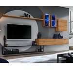 Paris Prix Ensemble Meuble TV Design  Switch I  330cm Naturel & Noir