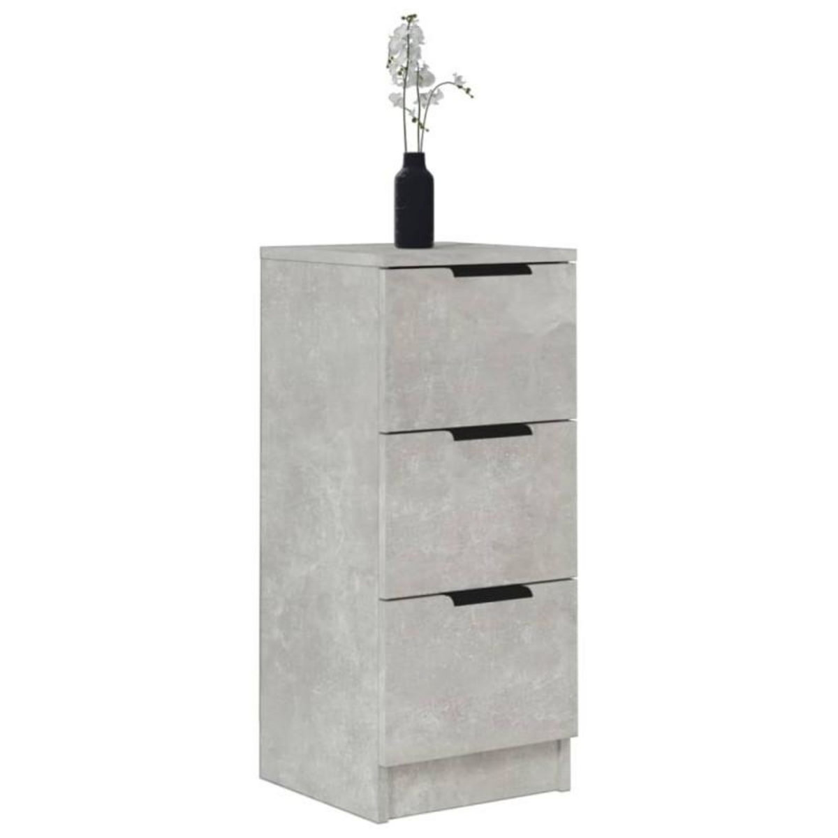 VIDAXL Buffets 2 pcs Gris béton 30x30x70 cm Bois d ingénierie