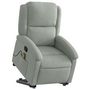 Voir la diapositive 3 : VIDAXL Fauteuil de massage inclinable Gris clair Velours