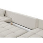 Voir la diapositive 3 : BEST MOBILIER Petra - canapé panoramique en u - 7 places - convertible - avec coffre - en velours