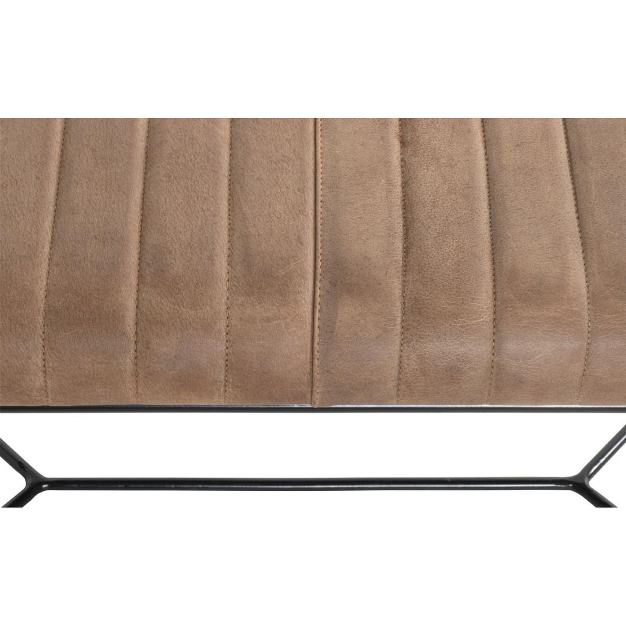Voir la diapositive 4 : Paris Prix Banc en cuir design  linor  100cm marron & noir
