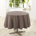 Paris Prix Nappe Ronde Antitache  Essentiel  180cm Taupe