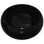 Voir la diapositive 2 : VIDAXL Lavabo rond Ceramique Noir 40 x 15 cm
