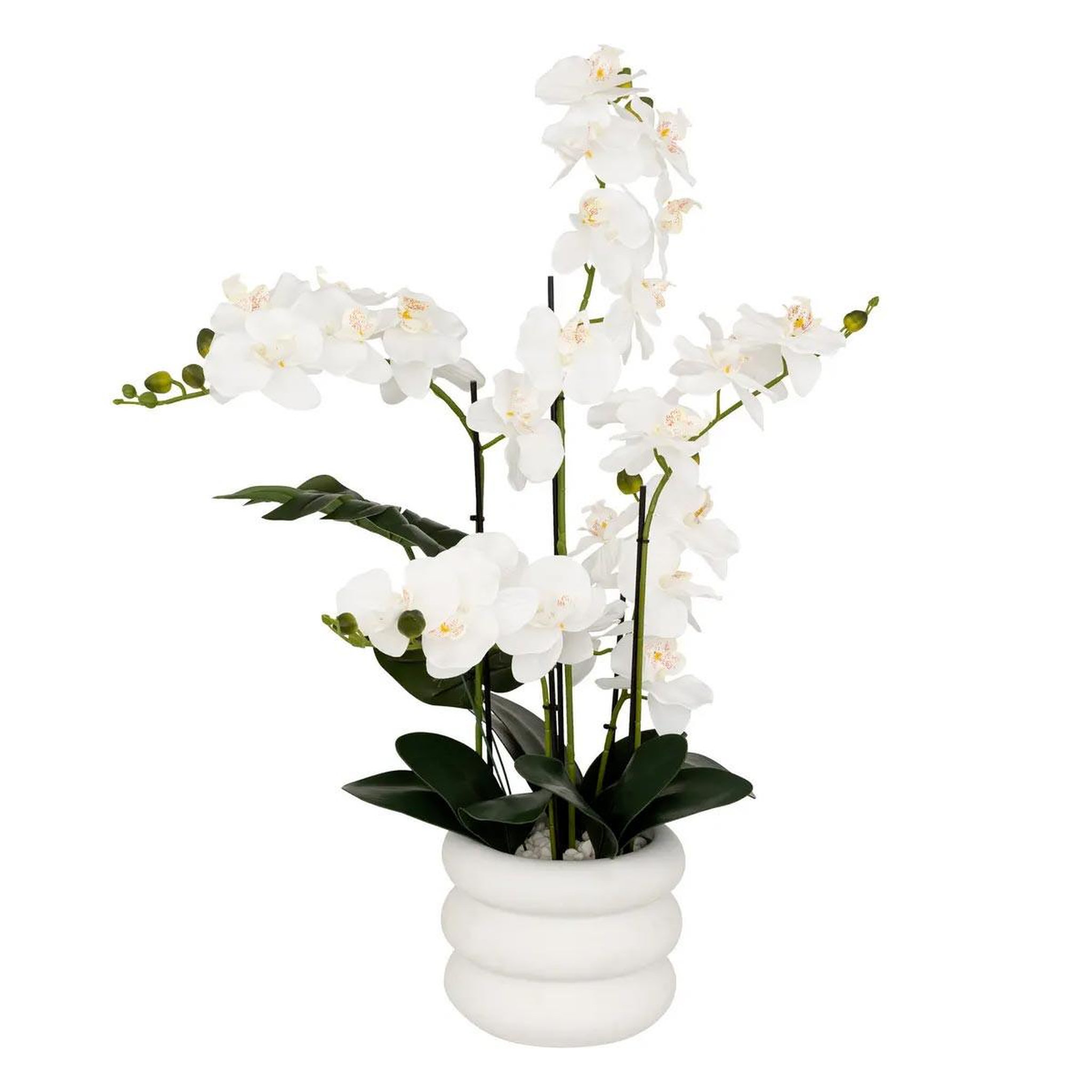 ATMOSPHERA Orchidée artificielle en pot  mick  80cm blanc