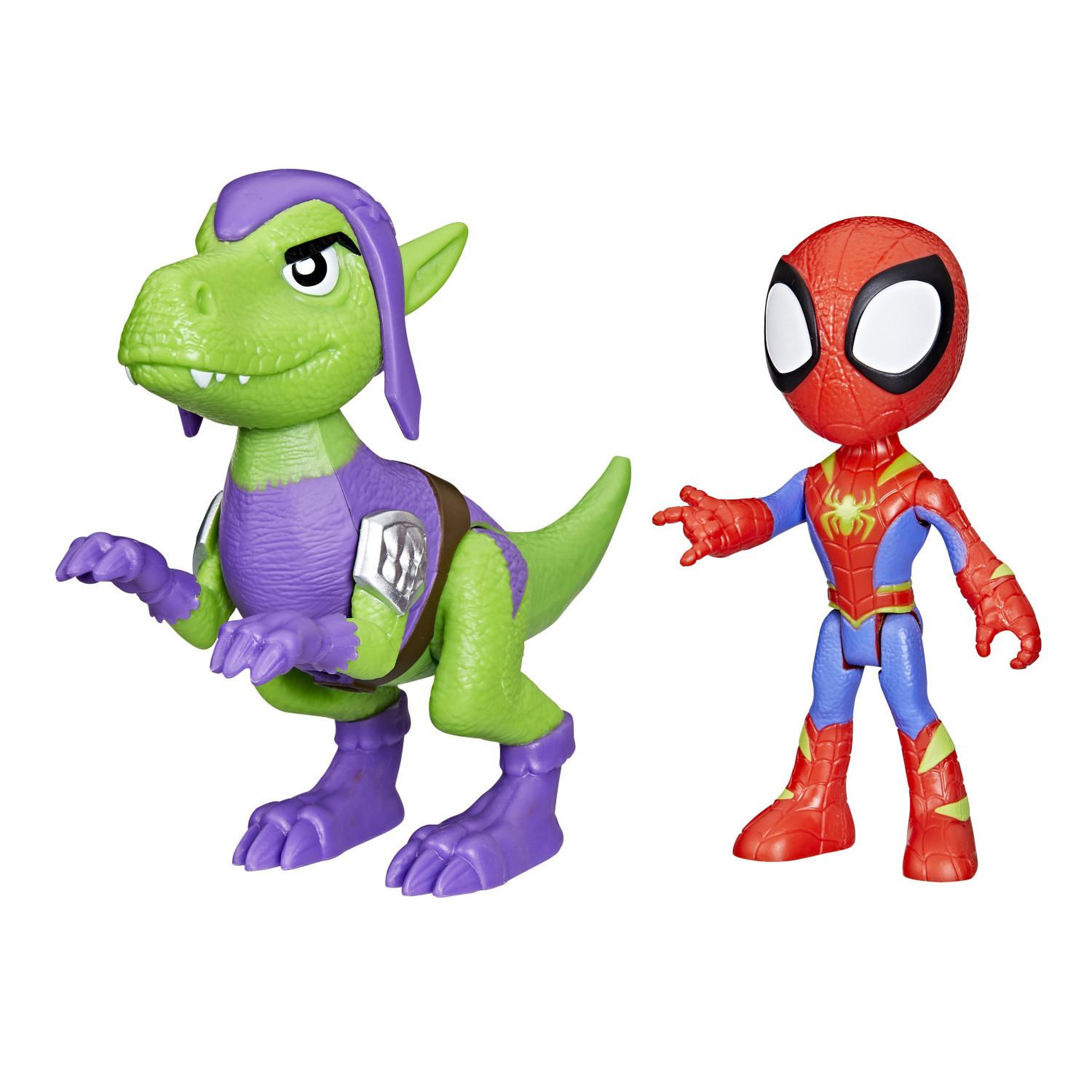 Voir la diapositive 2 : Figurines Spidey and His Amazing Friends Dino Webs Spidey et Goblin Raptor