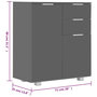 Voir la diapositive 6 : VIDAXL Buffet Gris brillant 71x35x80 cm Bois d'ingenierie